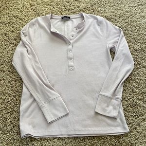 J Crew light purple waffle henley